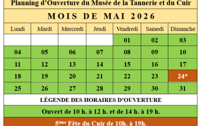 HORAIRES MAI 2026